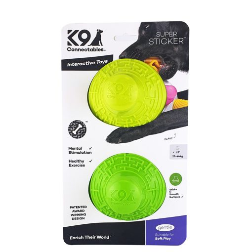 K9 Connectables® Gentle Super Sticker™ tapadókorong csomag | zöld, citrom L méret