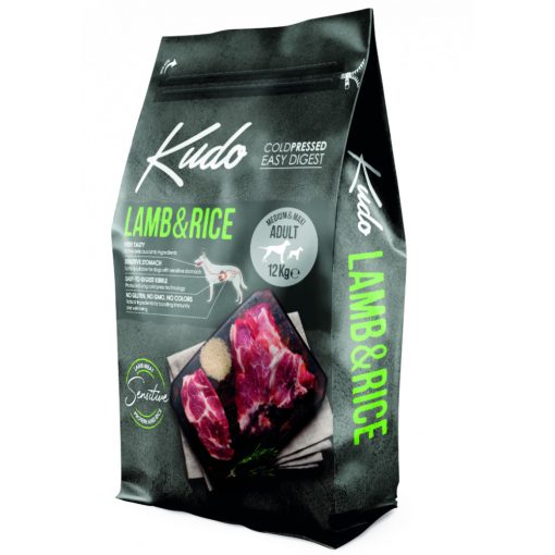 Kudo Lamb & Rice Medium & Maxi Adult közepes & nagytestű felnőtt | bárányos-rizses 12 kg