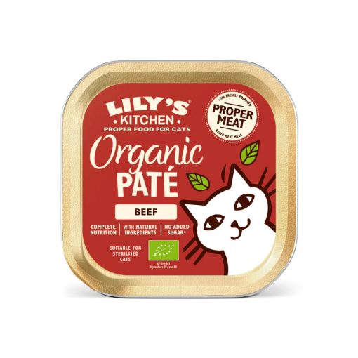Lily's Kitchen Cat Organic Paté Beef marhapástétom macskáknak 85 g