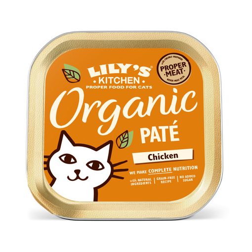 Lily's Kitchen Cat Organic Paté Chicken Bio csirkepástétom macskáknak 85 g