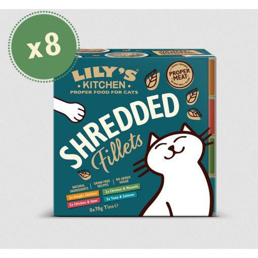 Lily's Kitchen Cat Shredded Fillets Multipack macskáknak 8 x 70 g