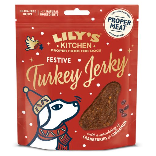 Lily's Kitchen Dog Festive Turkey Jerky ünnepi pulykahús kutyák részére 70 g