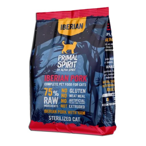 Primal Spirit Iberian Pork 75% zamatosan puha száraztáp ivartalanított macskáknak 1 kg