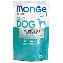   Monge Dog Grill alutasakos nedves eledel tőkehallal felnőtt kutyák részére 100 g