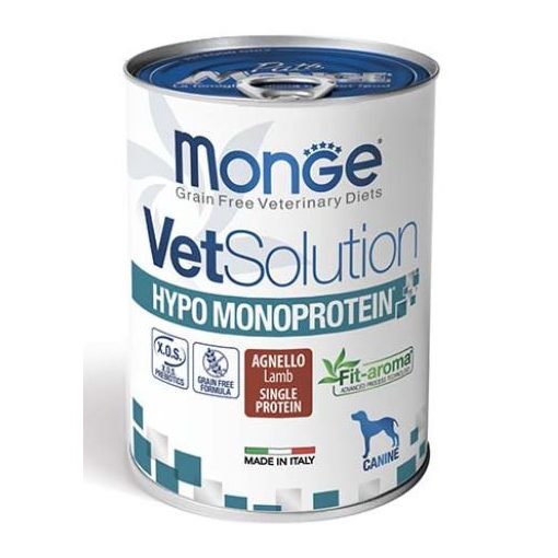 Monge VetSolution Hypo Monoprotein bárányos konzerv felnőtt kutyáknak 400 g