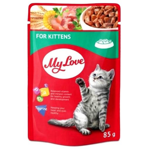 My Love Kitten csirkés alutasakos eledel kölyökmacskáknak 80 g