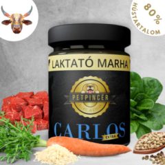   PetPincér Carlos Extra marhahús menü főtt kutyaeledel 80% hústartalommal 300 g