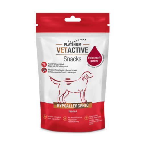 Platinum Vetactive Snack Hypoallergenic Iberico jutalomfalat sertéshússal 200 g