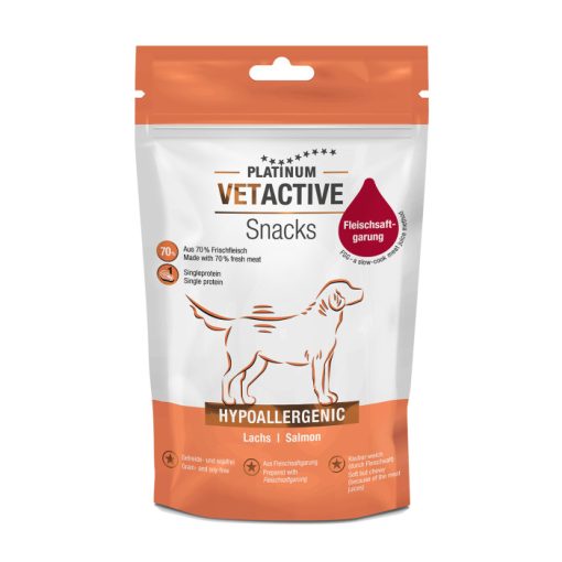 Platinum Vetactive Snack Hypoallergenic Salmon jutalomfalat lazachússal 200 g