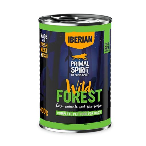 Primal Spirit Iberian Wild Forest sertés- és pulykahúsos konzerv kutyáknak 400 g