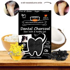   Qchefs Dental Charcoal Flakes természetes fogtisztító pehely kutyáknak 80 g