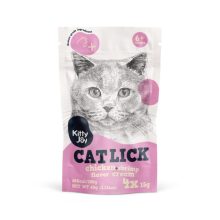 Kitty Joy Cat Lick csirkés és garnélarákos krém 4x15 g