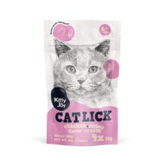 Kitty Joy Cat Lick csirkés és garnélarákos krém 4x15 g
