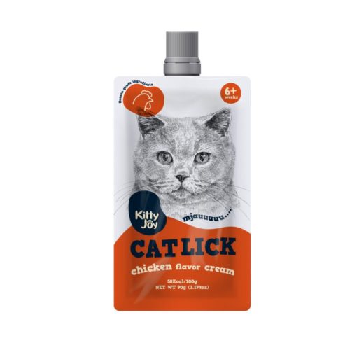 Kitty Joy Cat Lick visszazárható csirkés krém 90 g