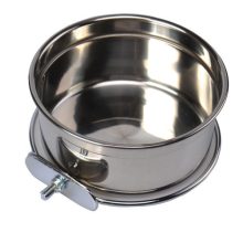 Show Tech Coop rozsdamentes acél tál csavaros rögzítővel, ketrechez | 600 ml