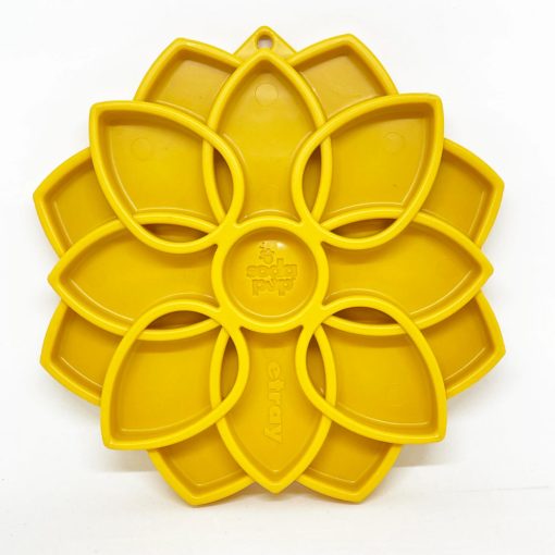 SodaPup® Mandala méreganyagmentes habzsolásgátló tál | sárga