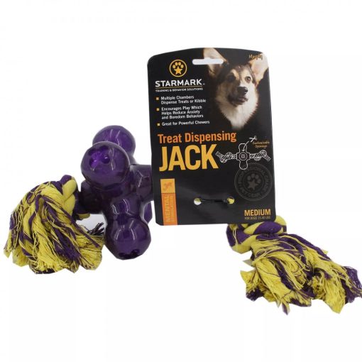 Starmark Treat Dispensing Jack rágó és húzójáték - közepes