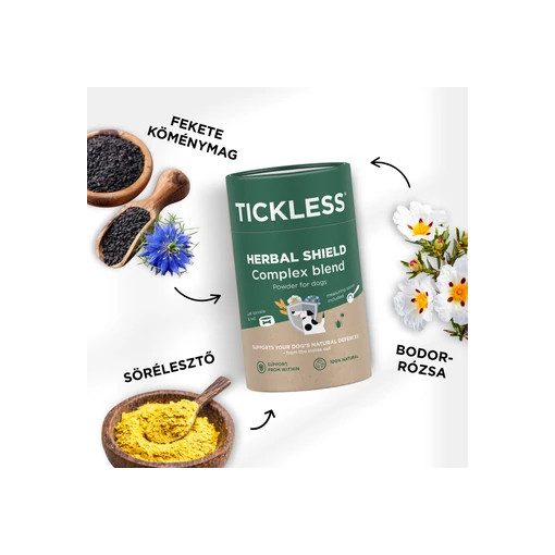 Tickless® Herbal Shield Complex Bland természetes kullancs elleni védelem komplex por kutyáknak 100 g