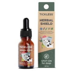   Tickless® Herbal Shield spot-on 100% természetes illóolaj keverék kutyáknak 20 ml