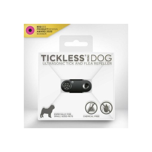 TickLess® Mini Dog tölthető kullancs- és bolhariasztó készülék | fekete