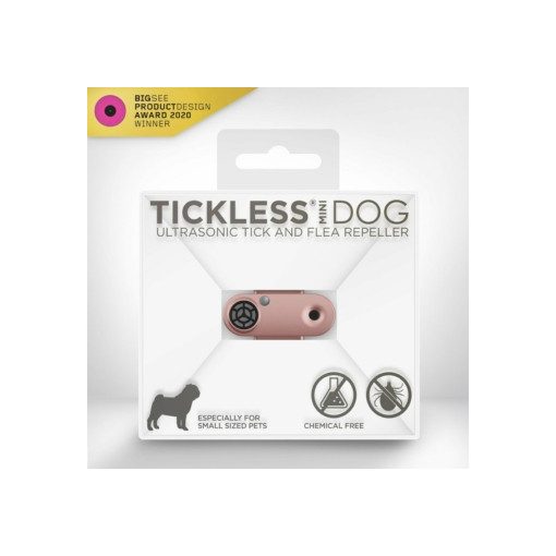 TickLess® Mini Dog tölthető kullancs- és bolhariasztó készülék | rózsaarany