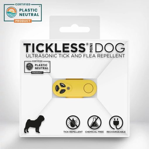 TickLess® Mini Dog tölthető kullancs- és bolhariasztó készülék | sárga