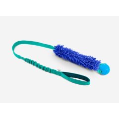   Tuggy zsenília Chuckit! Fetch labdával és hosszú, rugós hevederrel | menta, petrol - L méret