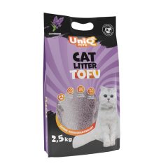   Uniq Pets biológiailag lebomló tofu macskaalom levendula illattal 2,5 kg