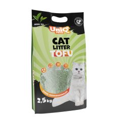  Uniq Pets biológiailag lebomló tofu macskaalom zöld tea illattal 2,5 kg