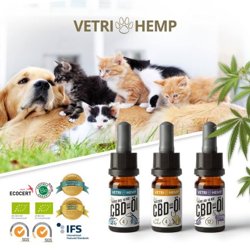 Vetrihemp bio CBD olaj kutyáknak 10 kg felett 12%-os 10 ml