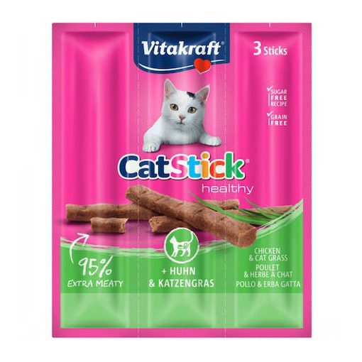 Vitakraft Cat Stick Mini jutalomfalat macskák részére csirkével és macskafűvel 3x6 g