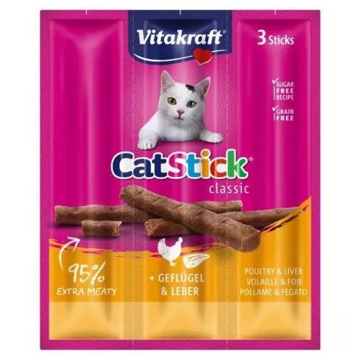 Vitakraft Cat Stick Mini jutalomfalat macskák részére csirkével és májjal 3x6 g