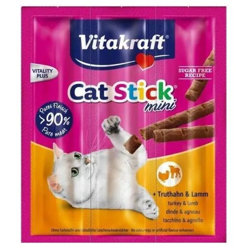 Vitakraft Cat Stick Mini jutalomfalat macskák részére pulykával és báránnyal 3x6 g