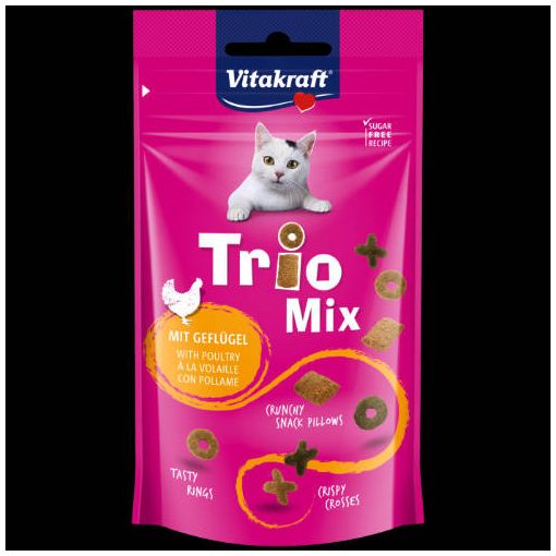 Vitakraft Trio Mix jutalomfalat baromfival macskák részére 60 g