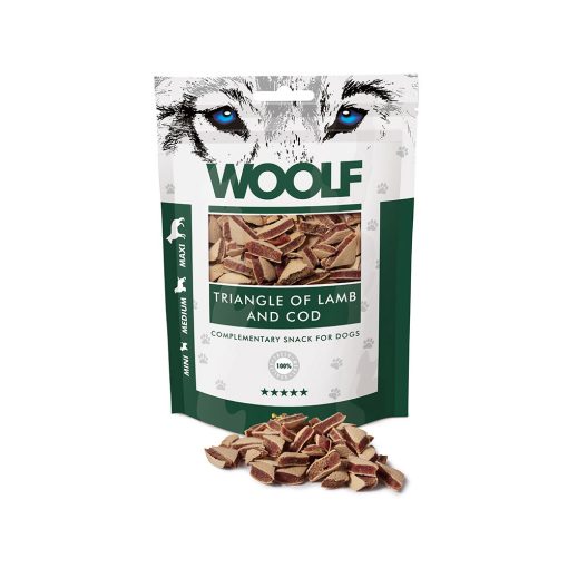 Woolf Triangle Lamb and Cod bárányhúsos és tőkehalas háromszög falatkák 100 g