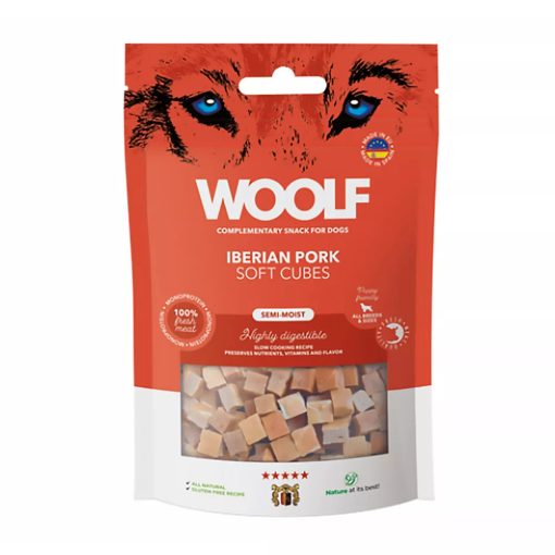 Woolf Iberian Pork Soft Cubes főtt, puha ibériai sertéshús kockák 100 g