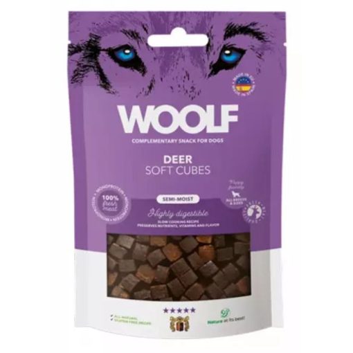 Woolf Deer Soft Cubes főtt, puha szarvas kockák 100 g