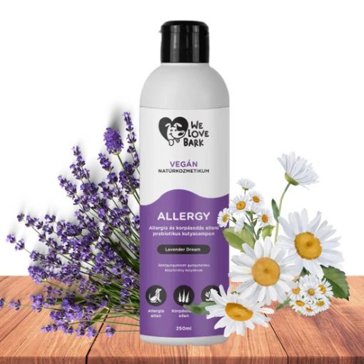 We Love Bark Allergy allergia elleni kutyasampon, gyógyhatású prebiotikumos összetevőkkel 250 ml