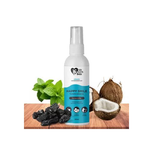 We Love Bark Happy Smile prebiotikus szájspray fogkő és szájszag ellen kutyáknak 100 ml